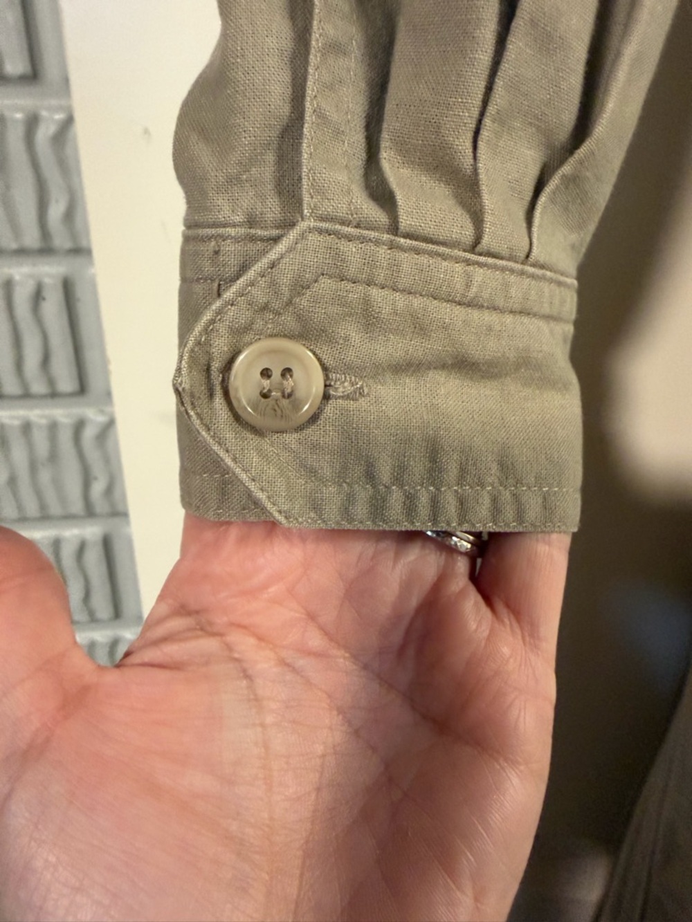 Vintage Carriage Court Sport Jumpsuit Tan Utility Button Front Small/Medium - Picture 3 of 5